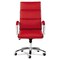 Alera Neratoli Series 17.32 in. to 21.25 in. Seat Height Up to 275 lbs. High-Back Slim Faux Leather Profile Chair - Red Seat/Back, Chrome